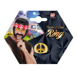 Hippie prsteň, zlatá farba